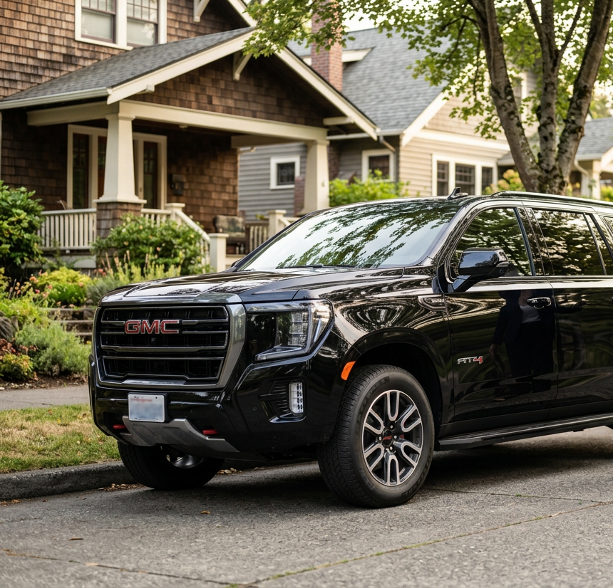Wallingford airport car service to SeaTac — Lal Limo black SUV N 45th Street Gas Works Park transfer