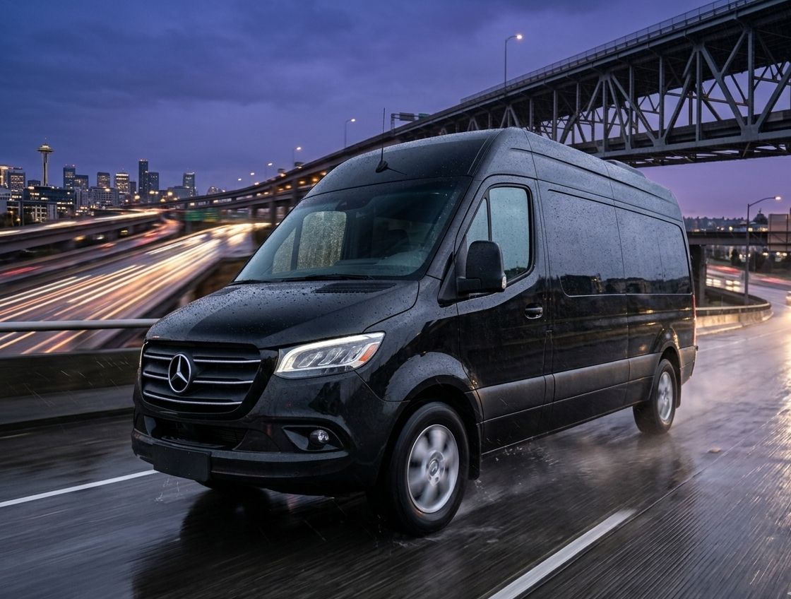 Mercedes Sprinter luxury van - Lal Limo Service Seattle
